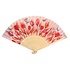 Typisch Hollands Hand fan - Pink with red tulips and a butterfly