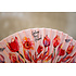 Typisch Hollands Hand fan - Pink with red tulips and a butterfly