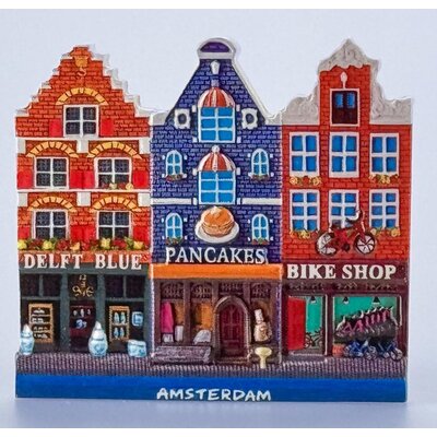 Typisch Hollands Magnet Delftblue-Pancake-Bikeshop