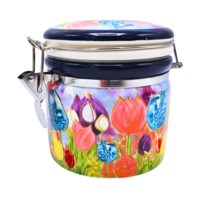 Typisch Hollands Storage jar - tulips Dutch beauty 14cm