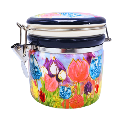 Typisch Hollands Voorraadpot - tulpen Dutch beauty 14cm