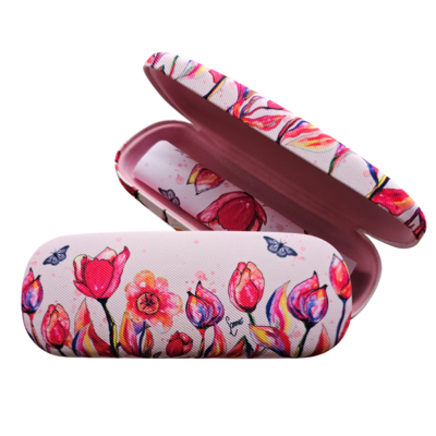 Ter Steege souvenirs Brillenetui – Holland – Tulpen und ein Schmetterling