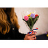 Matix Tulpenboeketje - Chenille in Delfts blauwe vaas