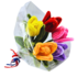 Matix Tulpenstrauß – Chenille in einer delfterblauen Vase