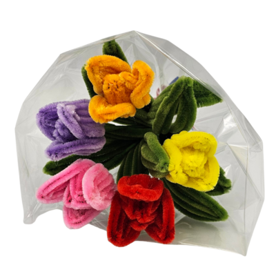 Typisch Hollands Tulip bouquet - Chenille in gift wrap