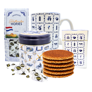 Typisch Hollands Stroopwafels in a tin - Large mug, playing cards and hops