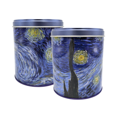 Stroopwafels (Typisch Hollands) Stroopwafels in a tin - Van Gogh - Starry Night