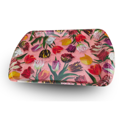 Typisch Hollands Pretty tulips tray - pink 36x24 cm