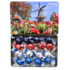 Typisch Hollands Souvenirdose – Windmühle und Tulpenfeld – 16 Schokoladenkugeln