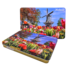 Typisch Hollands Souvenirdose – Mühle und Tulpenfeld – 16 Schokoladenkugeln