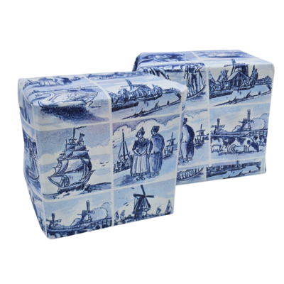 Typisch Hollands Rol cadeaupapier Delfts blauw - 30cm  3 meter lang