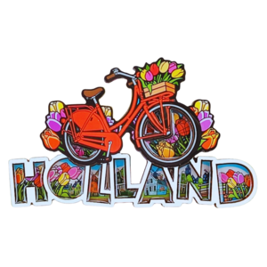 Matix Magnet Holland (Fahrrad und Tulpen) Buchstaben.