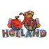 Typisch Hollands Magnet Holland (bicycle and tulips) letters.