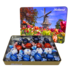 Typisch Hollands Souvenirdose – Windmühle und Tulpenfeld – 16 Schokoladenkugeln