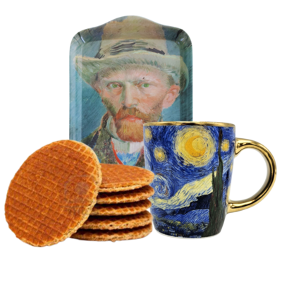 Typisch Hollands Vincent van Gogh Geschenkset – Selbstporträt – Sternenhimmel