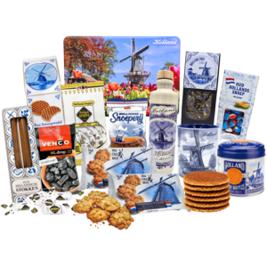 typisch-hollands-geschenkpakket Typisch Hollands lekkernijen-pakket ( in Holland postdoos)