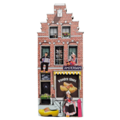 TTD Gifts Magnet - Amsterdam - Facade House 3D Wooden Shoes