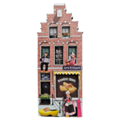Typisch Hollands Magnet - Amsterdam - Facade House 3D Wooden Shoes