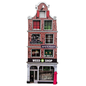 Typisch Hollands Magnet – Amsterdam – Fassadenhaus 3D Weedshop
