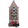 Typisch Hollands Magnet – Amsterdam – Fassadenhaus 3D Lager Lastenrad