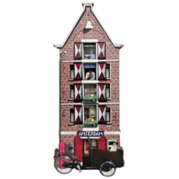 Typisch Hollands Magnet - Amsterdam - Facade House 3D Warehouse Cargo Bike