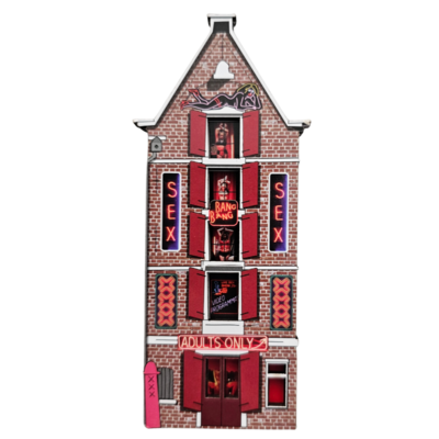 TTD Gifts Magneet - Amsterdam - Gevelhuisje 3D Amsterdam Sex Huis