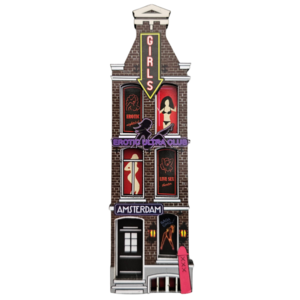 Typisch Hollands Magnet – Amsterdam – Fassadenhaus 3D Amsterdamer Mädchen