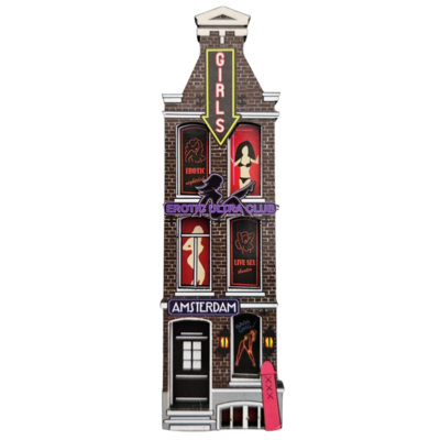 Typisch Hollands Magneet - Amsterdam - Gevelhuisje 3D Amsterdam Girls