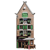 TTD Gifts Magneet - Amsterdam - Gevelhuisje 3D Coffeeshop