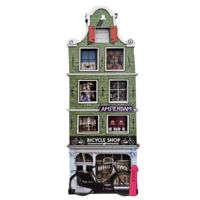 TTD Gifts Magneet - Amsterdam - Gevelhuisje 3D Fietsshop
