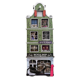 TTD Gifts Magneet - Amsterdam - Gevelhuisje 3D Fietsshop