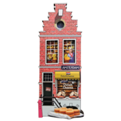 Typisch Hollands Magneet - Amsterdam - Gevelhuisje 3D Kaas shop