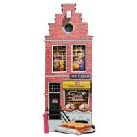 Typisch Hollands Magnet - Amsterdam - Facade House 3D Cheese Shop