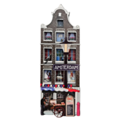 Typisch Hollands Magnet - Amsterdam - Facade House 3D Shop with fish cart