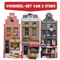 TTD Gifts Magnetset – Amsterdam – Fassadenhäuser, Einkaufsstraße