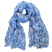 TTD Gifts Dames sjaal met Tulpprint -Delfts blauw