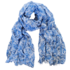 Holland fashion Ladies' scarf with tulip print - Delft blue