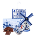 Typisch Hollands Geschenktüte – typisch holländisch – Mühle – Schokolade und Holzschuhe