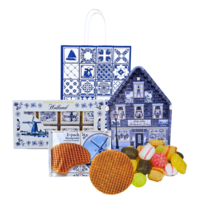 Typisch Hollands Gift bag - Typical Dutch - Tin of sweets - syrup waffle and chocolate