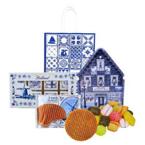 Typisch Hollands Geschenktasje - Typisch Hollands - Blik snoep - stroopwafel en chocolade