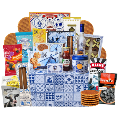 typisch-hollands-geschenkpakket Typisch niederländisches Super-Geschenkpaket – Niederländische Köstlichkeiten