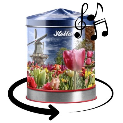 Typisch Hollands Holland carousel tin - Melody tulips from Amsterdam