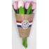 TTD Gifts Holztulpen (20 cm) in einem gemischten Strauß. - Rosa-weiß und weiß-rosa