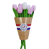 Typisch Hollands Holztulpen (20 cm) in einem gemischten Strauß. - Rosa-weiß und weiß-rosa