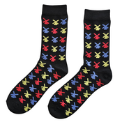 TTD Gifts Men's Socks - Windmills Red - Yellow - Blue - Size 40-46