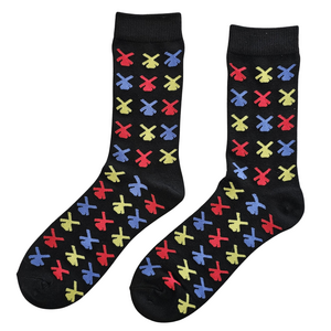 TTD Gifts Herrensocken - Mills Rot - Gelb - Blau - Größe 40-46