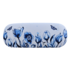 Typisch Hollands Brillenkoker - Wit met blauwe tulpen en een vlinder