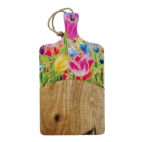 Ter Steege souvenirs Kaasplank met Hollandse tulpen 25x13 cm