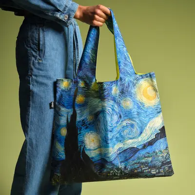 Typisch Hollands LOQI Recycled Foldable Bag Starry Night - van Gogh