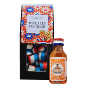 Typisch Hollands Giftsetje - Wij houden van Oranje - Oranjeshotje & Holland kussentjes